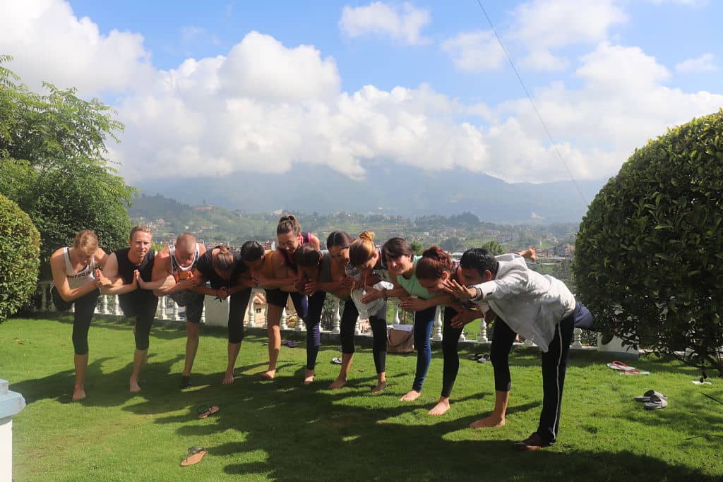 yoga class in Nepal